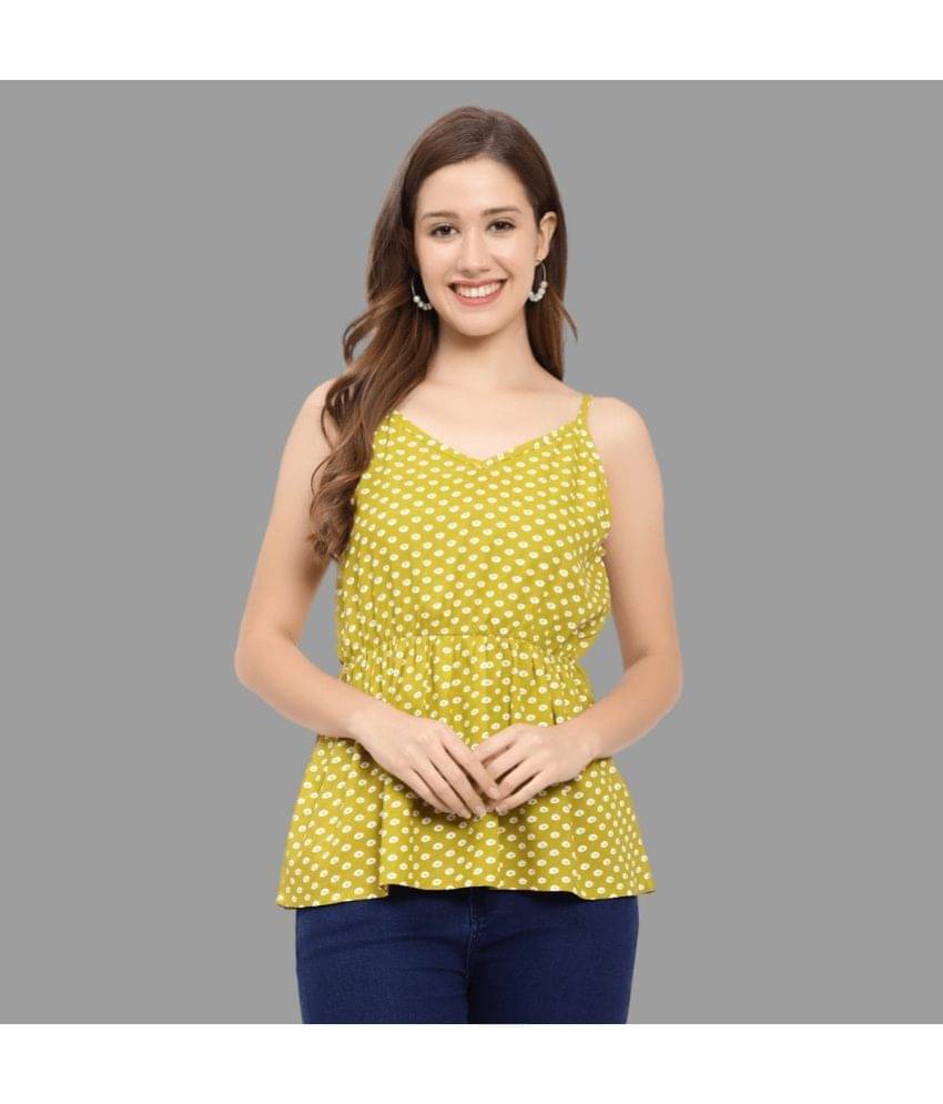     			GALWIZ Women's Rayon A-Line Top ( Yellow )