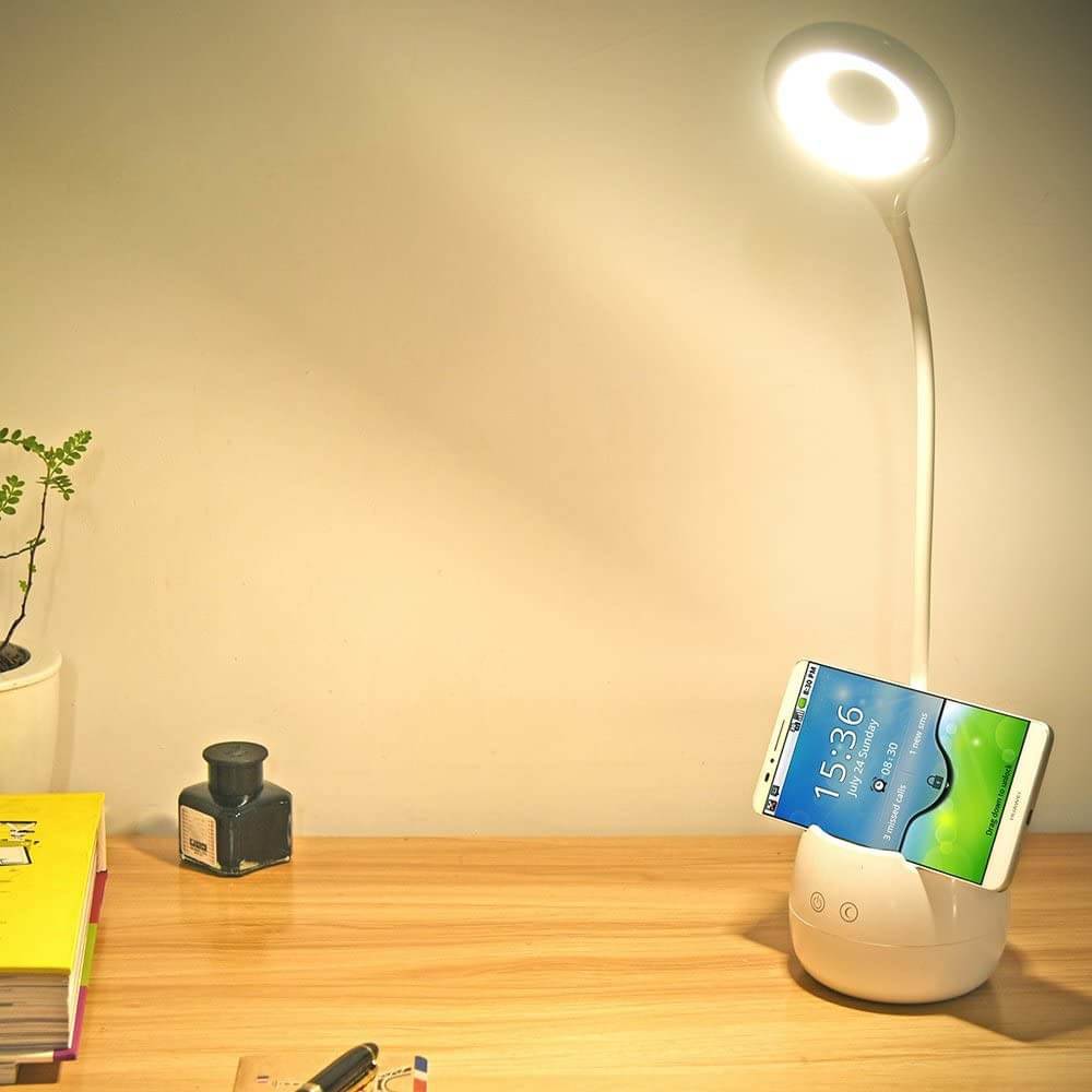 IDOLESHOP - White Study Table Lamp ( Pack of 1 ) IDOLESHOP - White Study Table Lamp ( Pack of 1 )