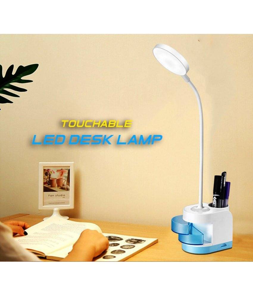     			IDOLESHOP - White Study Table Lamp ( Pack of 1 )