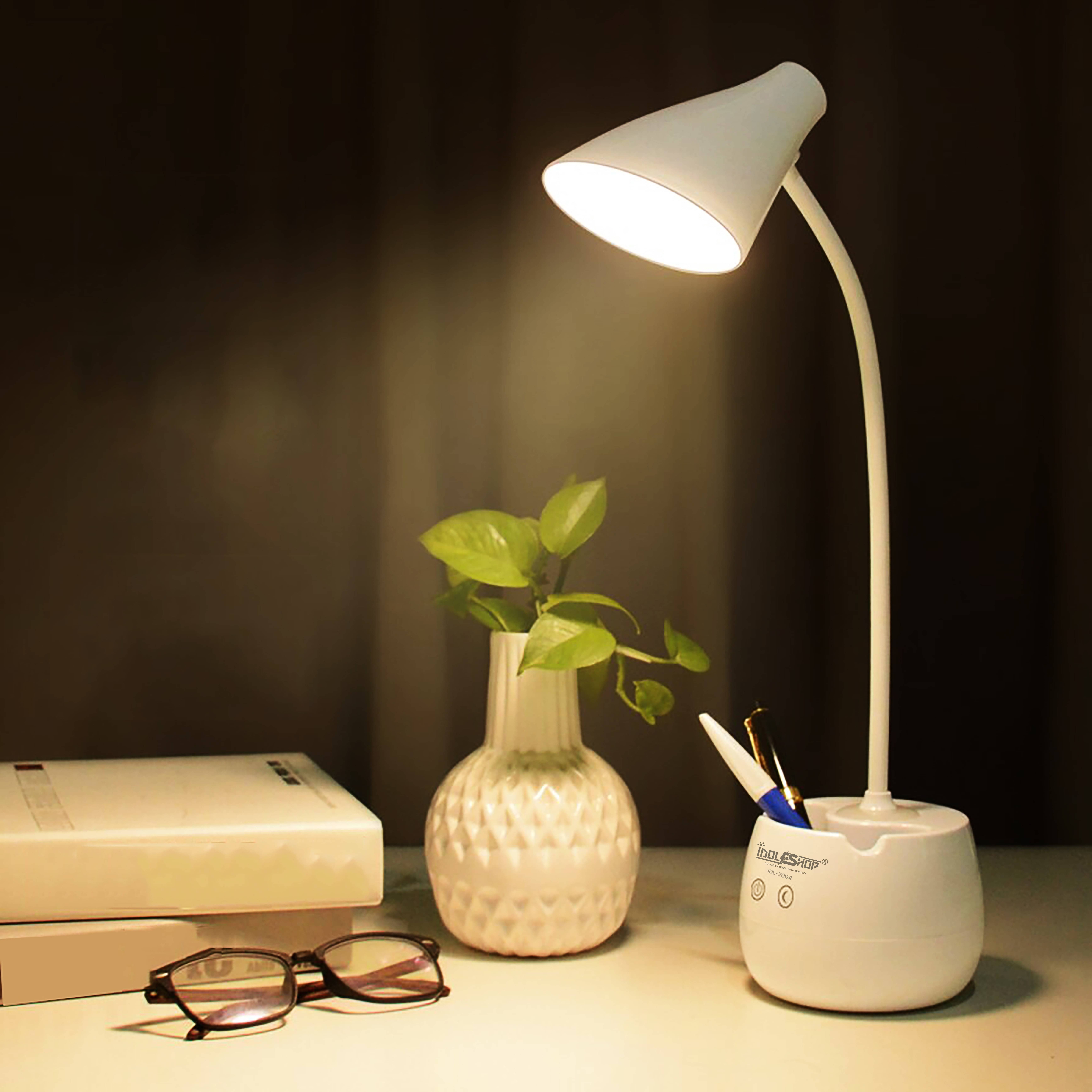 IDOLESHOP - White Study Table Lamp ( Pack of 1 ) IDOLESHOP - White Study Table Lamp ( Pack of 1 )