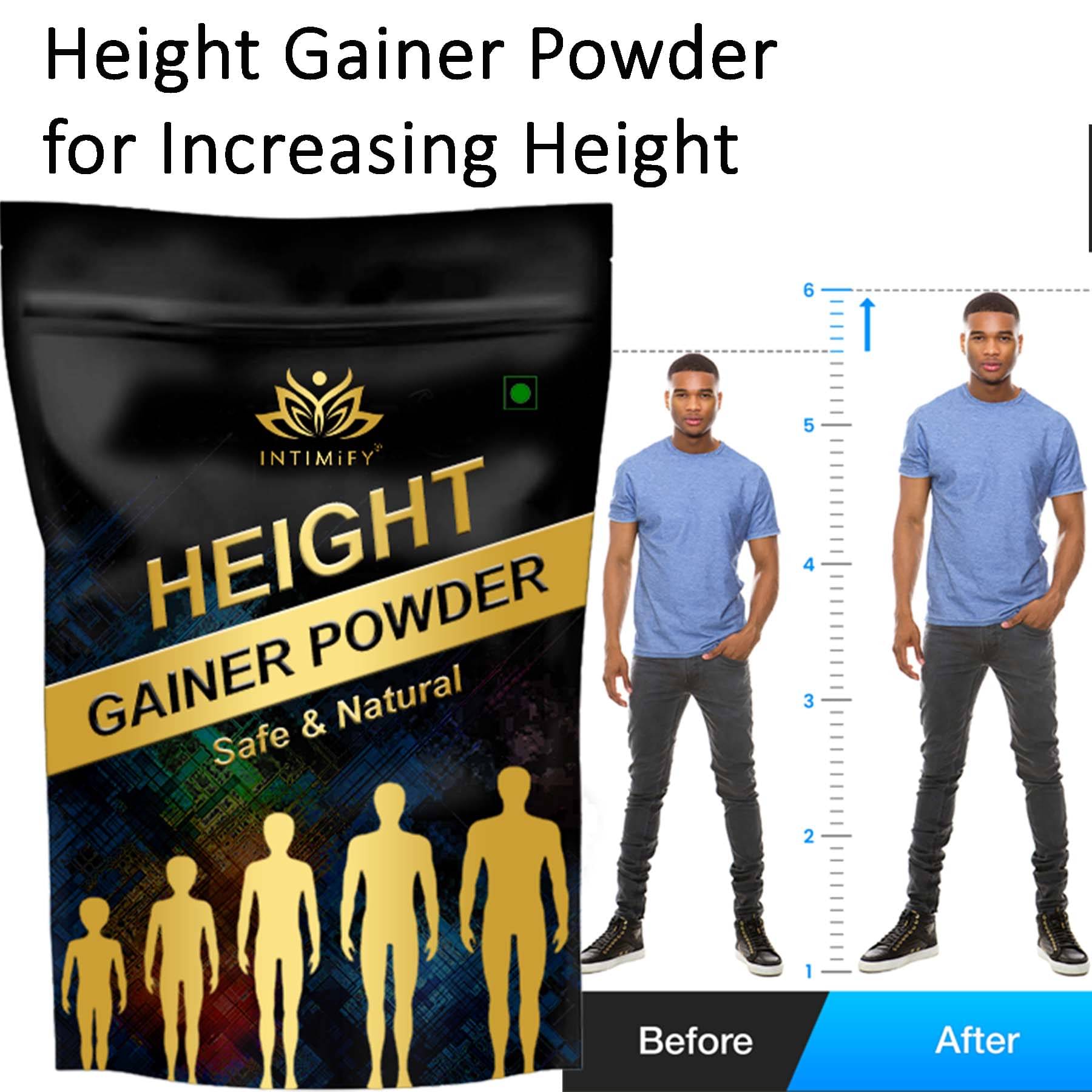 Intimify Height Gainer Powder, Height Growth, Height Increasing Powder,Grow Height, 300gm Intimify Height Gainer Powder, Height Growth, Height Increasing Powder,Grow Height, 300gm