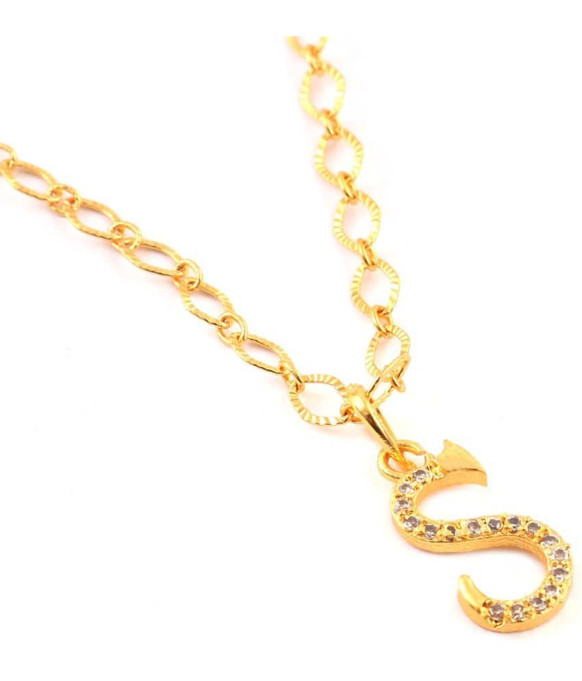 Jewar Mandi - Golden Pendant ( Pack of 1 )