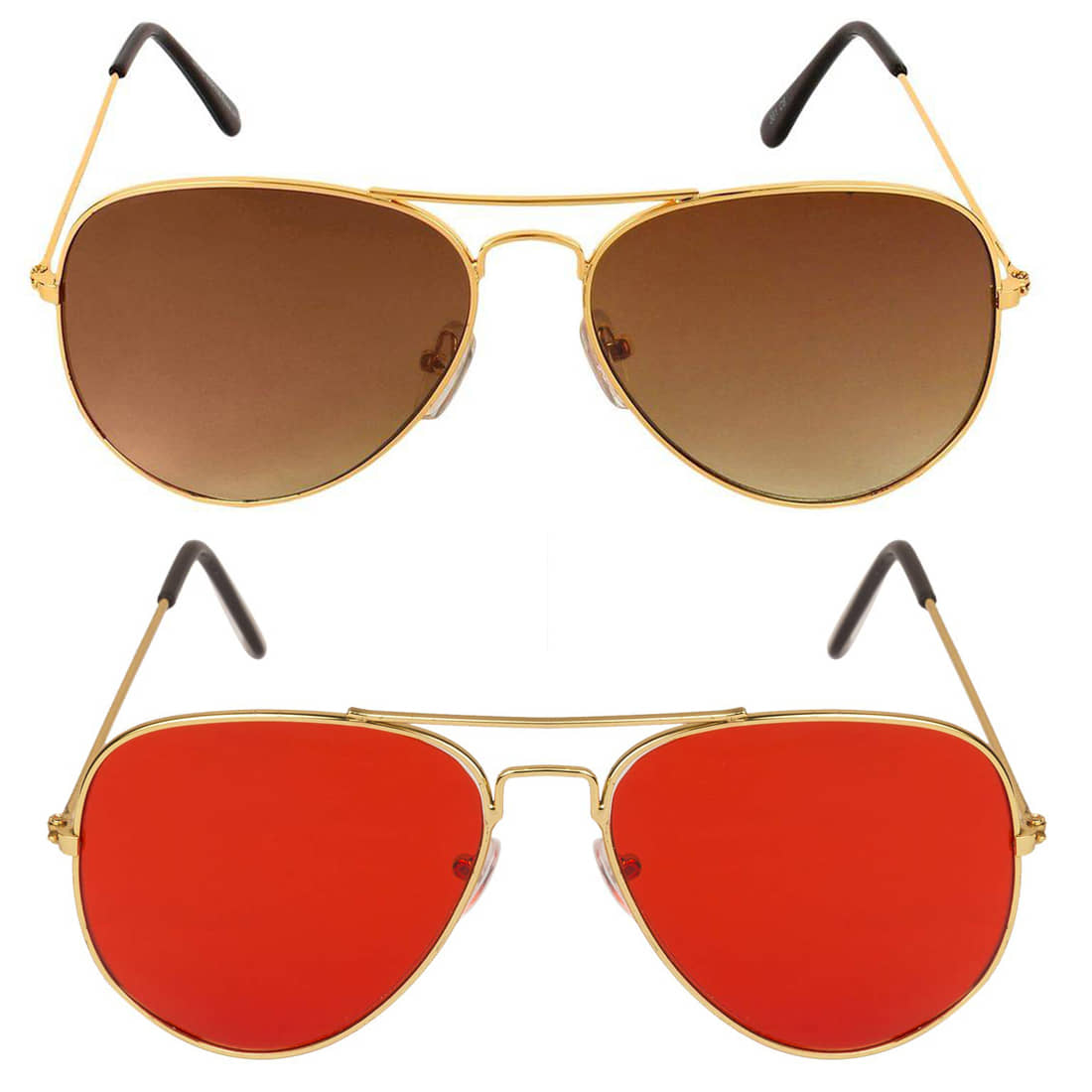 Kanny Devis - Gold Pilot Sunglasses ( Pack of 2 ) - Sunglasses | Buy online on ZillyBuy
