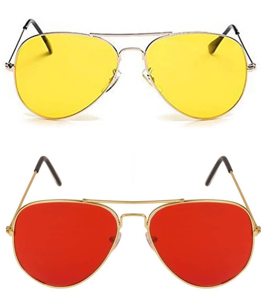 Kanny Devis - Gold Pilot Sunglasses ( Pack of 2 ) - Sunglasses | Buy online on ZillyBuy