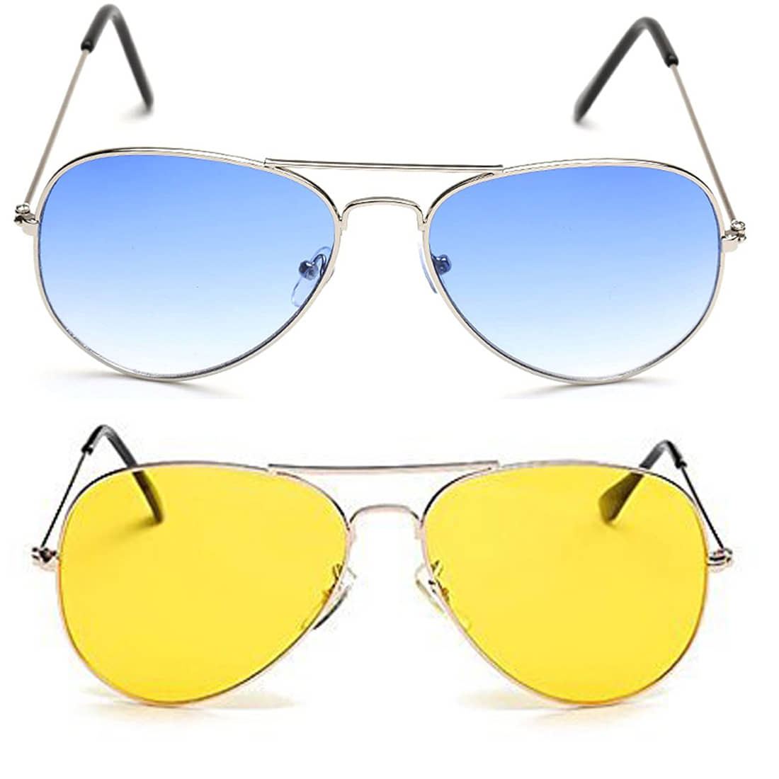 Kanny Devis - Gold Pilot Sunglasses ( Pack of 2 ) - Sunglasses | Buy online on ZillyBuy