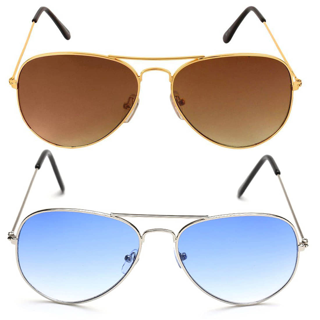 Kanny Devis - Gold Pilot Sunglasses ( Pack of 2 ) - Sunglasses | Buy online on ZillyBuy