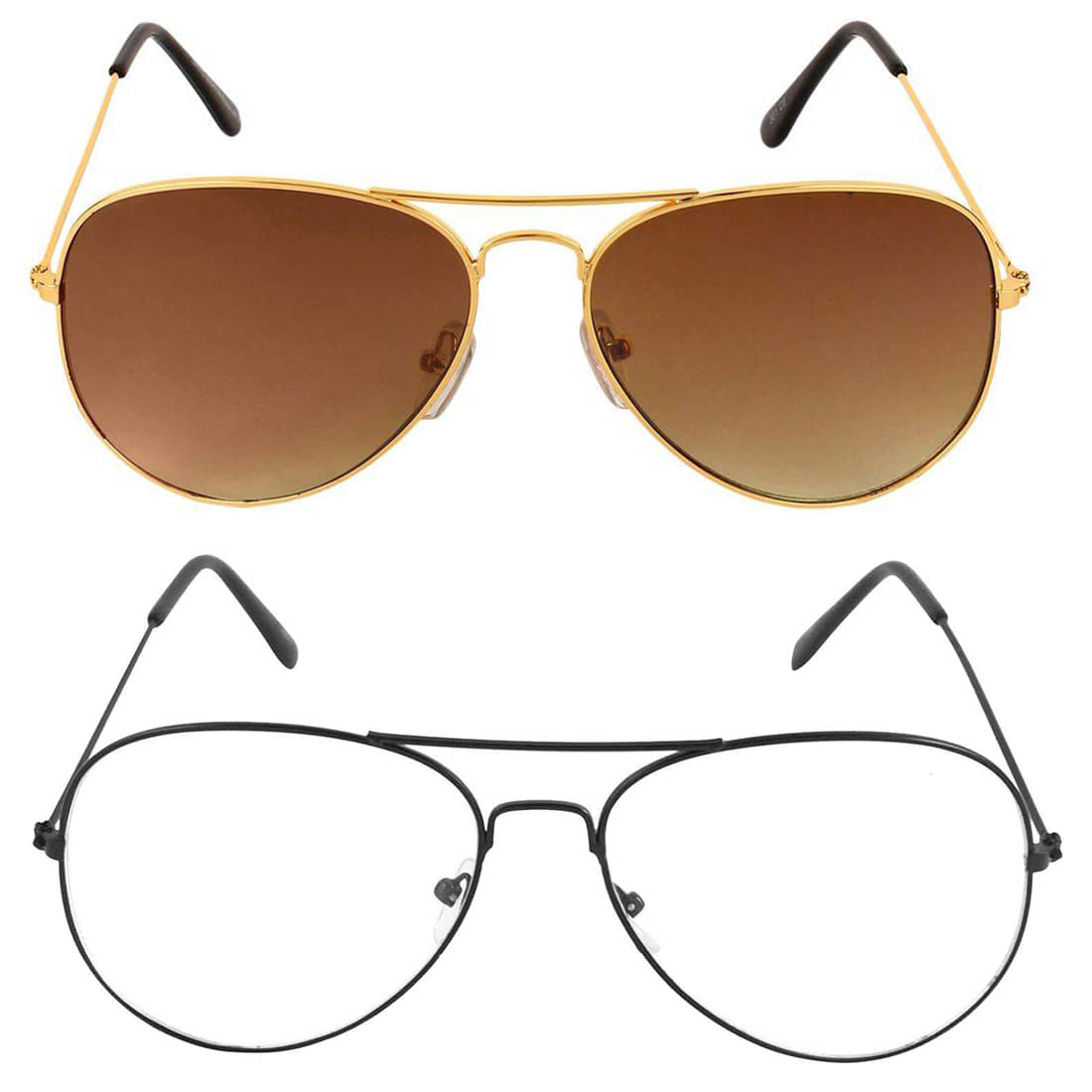 Kanny Devis - Gold Pilot Sunglasses ( Pack of 2 ) - Sunglasses | Buy online on ZillyBuy