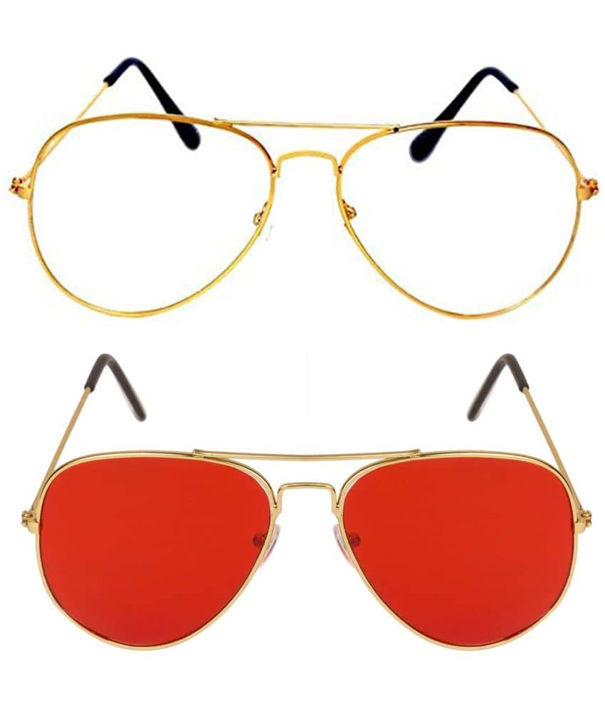 Kanny Devis - Gold Pilot Sunglasses ( Pack of 2 ) - Sunglasses | Buy online on ZillyBuy
