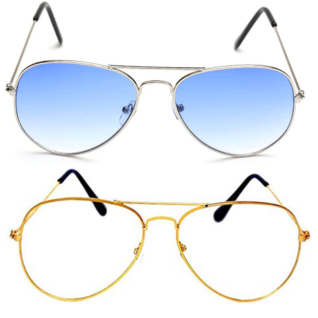 Kanny Devis - Gold Pilot Sunglasses ( Pack of 2 ) - Sunglasses | Buy online on ZillyBuy