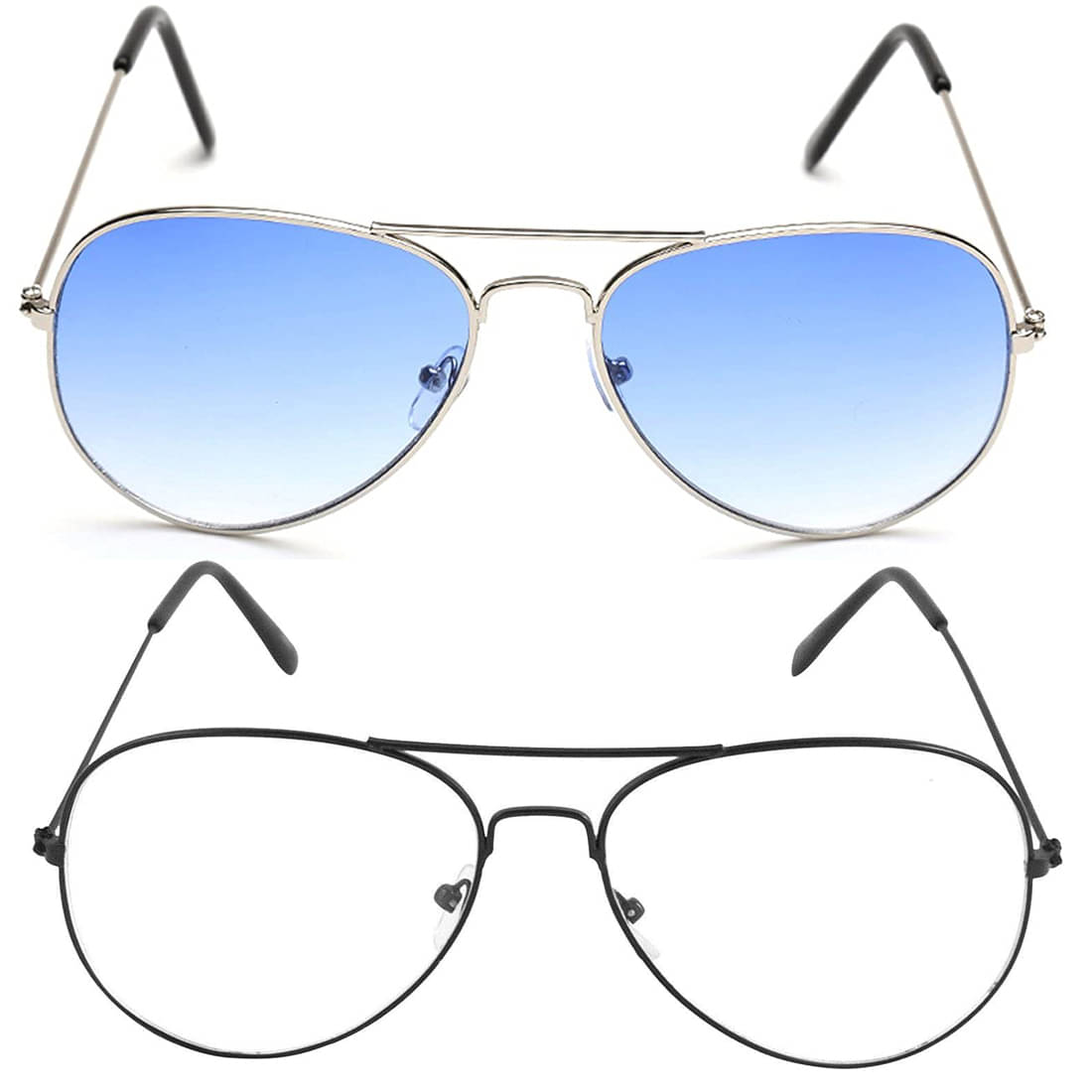 Kanny Devis - Gold Pilot Sunglasses ( Pack of 2 ) Kanny Devis - Gold Pilot Sunglasses ( Pack of 2 )