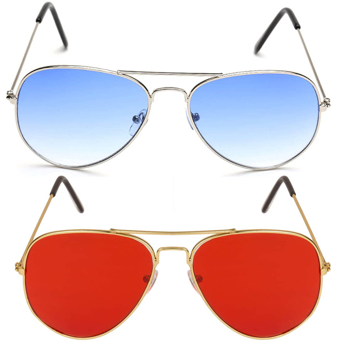 Kanny Devis - Gold Pilot Sunglasses ( Pack of 2 ) - Sunglasses | Buy online on ZillyBuy