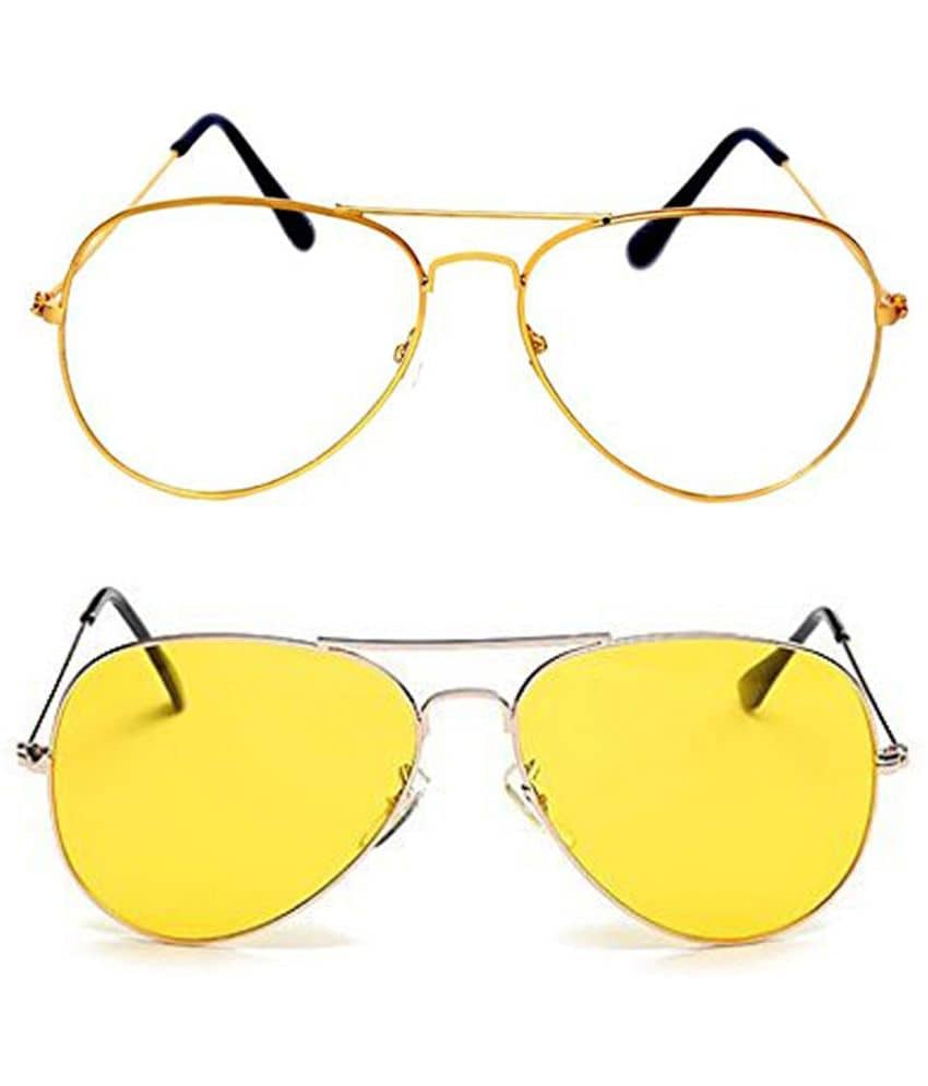 Kanny Devis - Gold Pilot Sunglasses ( Pack of 2 ) - Sunglasses | Buy online on ZillyBuy
