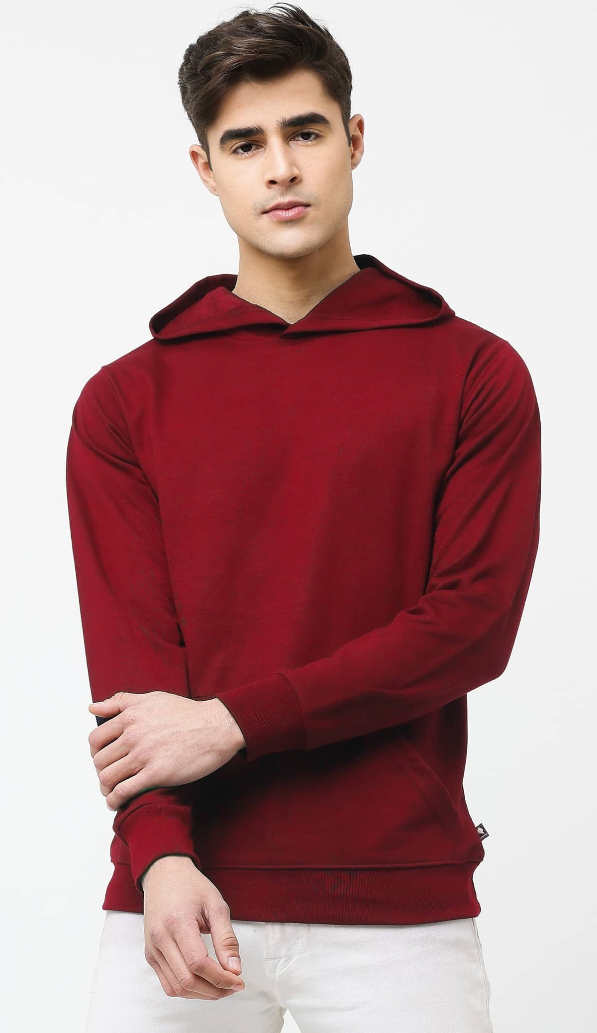 Leotude - Maroon Fleece Regular Fit Men's Sweatshirt ( Pack of 1 )