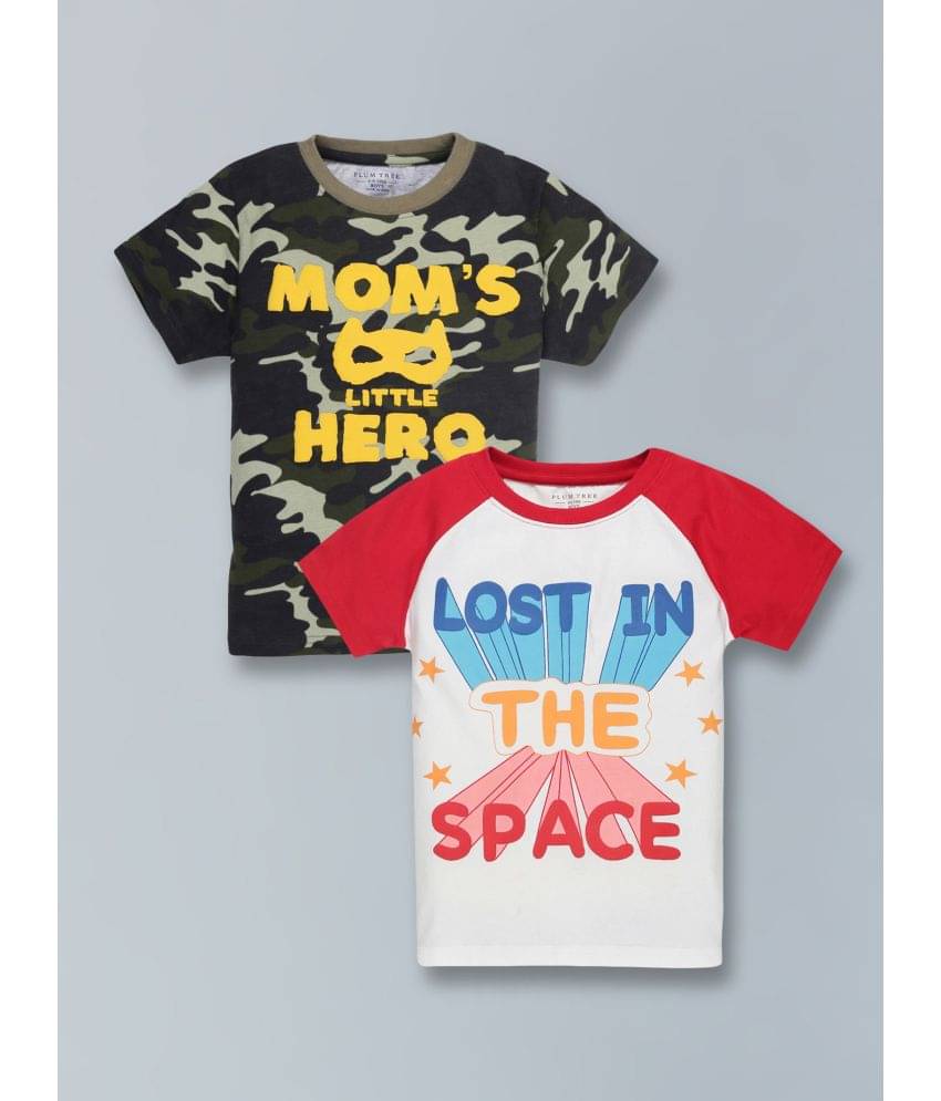     			PLUM TREE Pack of 1 Boys Cotton Blend T-Shirt ( Multi Color )
