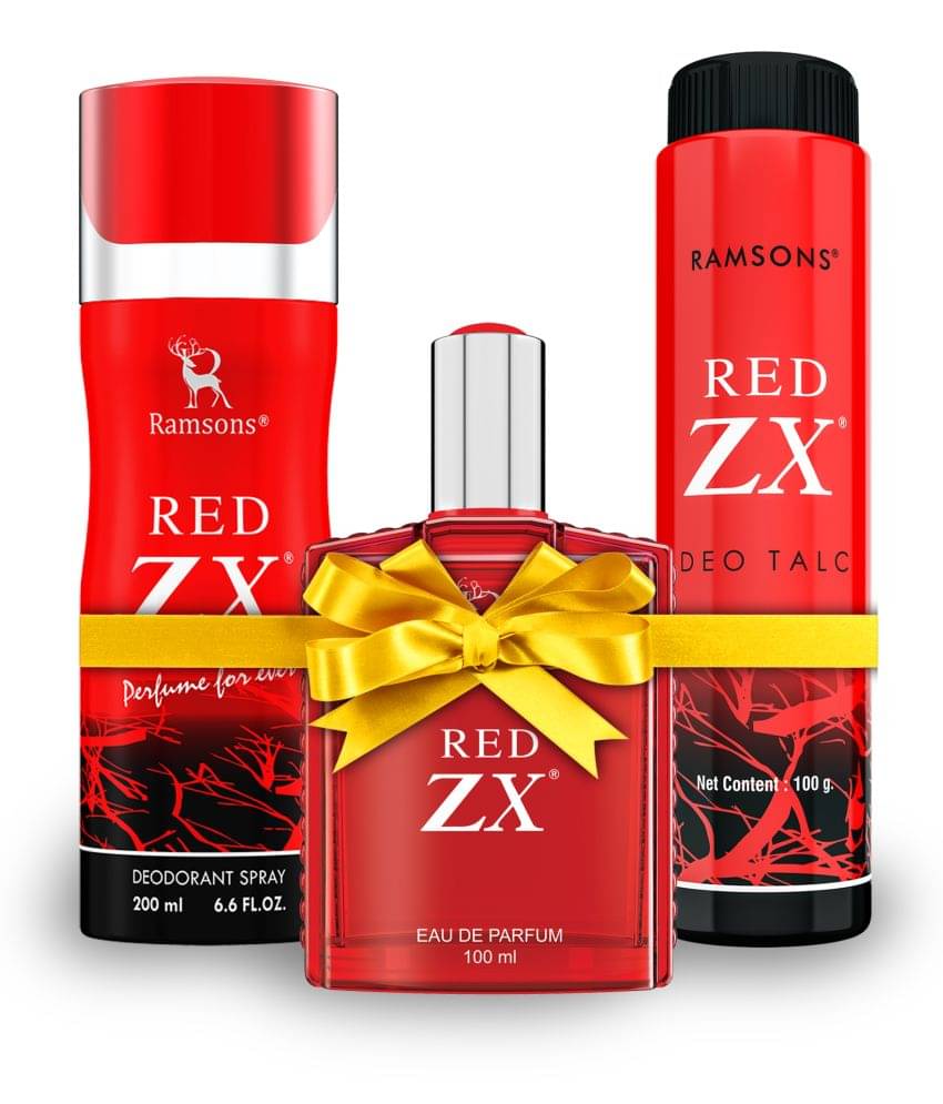 RAMSONS Red ZX Combo | 1 Eau De Parfum (100ml) |1 Deodorant Spray (200ml) |1 Talc Powder (100gm) |Valentine's Day Special Combo Pack of 3 RAMSONS Red ZX Combo | 1 Eau De Parfum (100ml) |1 Deodorant Spray (200ml) |1 Talc Powder (100gm) |Valentine's Day Special Combo Pack of 3