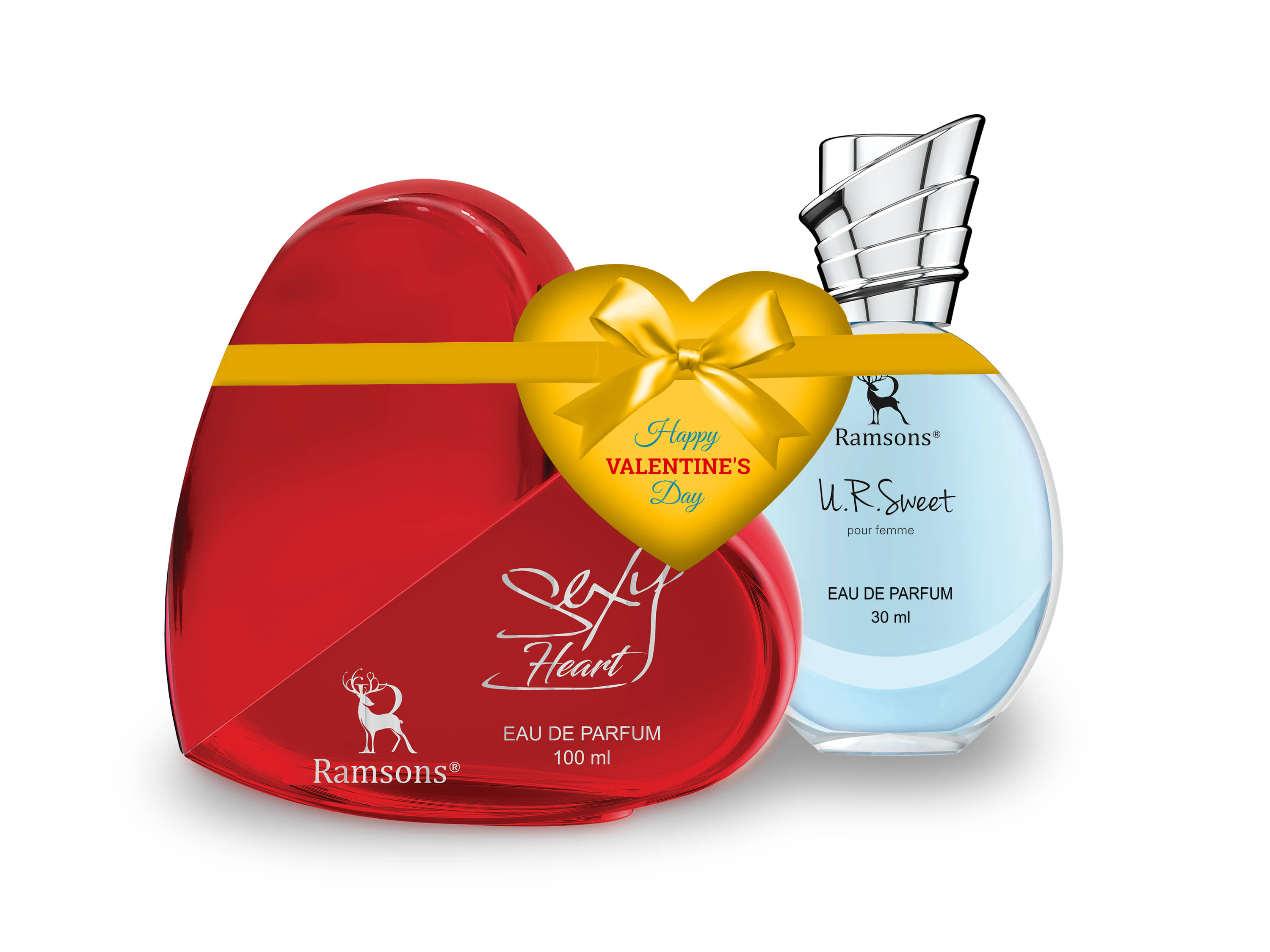RAMSONS U R Sweet & Sexy Heart Comb |1 Eau De Parfum (100ml) |1 Eau De Parfum (30ml) |Pack of 2