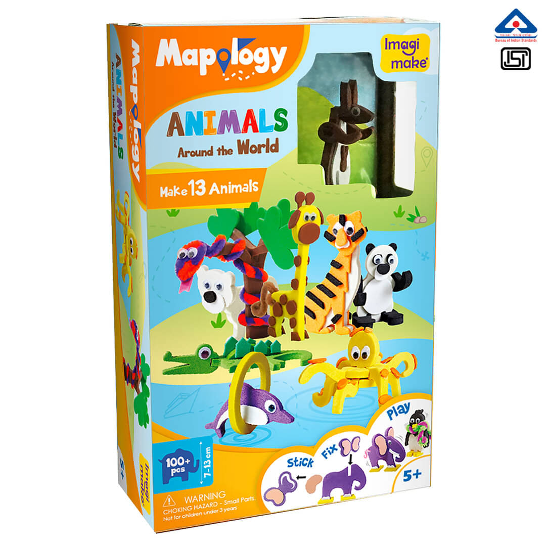     			Worldwide Animals Educational Toy and 3D Puzzle for 5 Year Old Boys and Girls