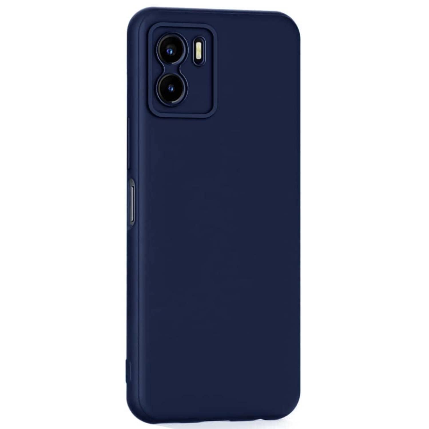 ZAMN - Blue Silicon Plain Cases Compatible For Vivo Y15S ( Pack of 1 )