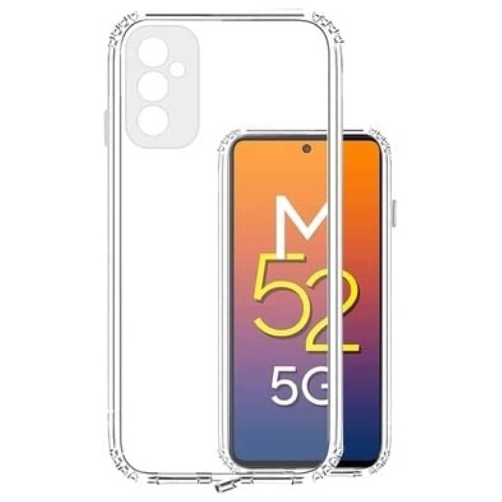 ZAMN - Transparent Silicon Silicon Soft cases Compatible For Samsung Galaxy M52 5G ( Pack of 1 )