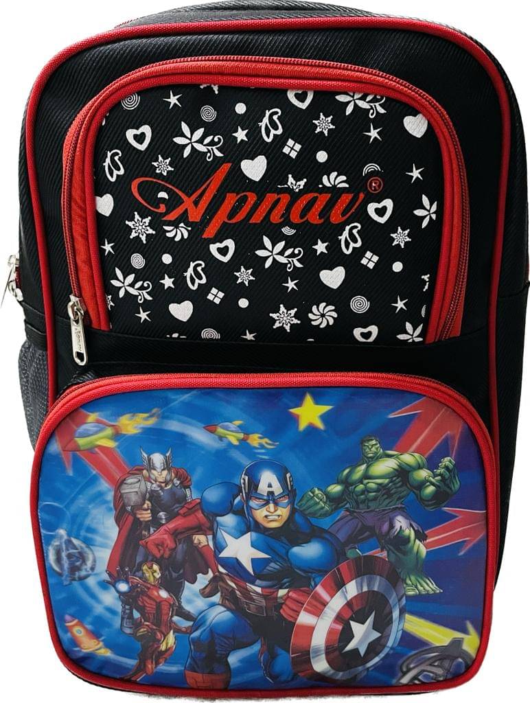     			Apnav - Black Polyester Backpack For Kids