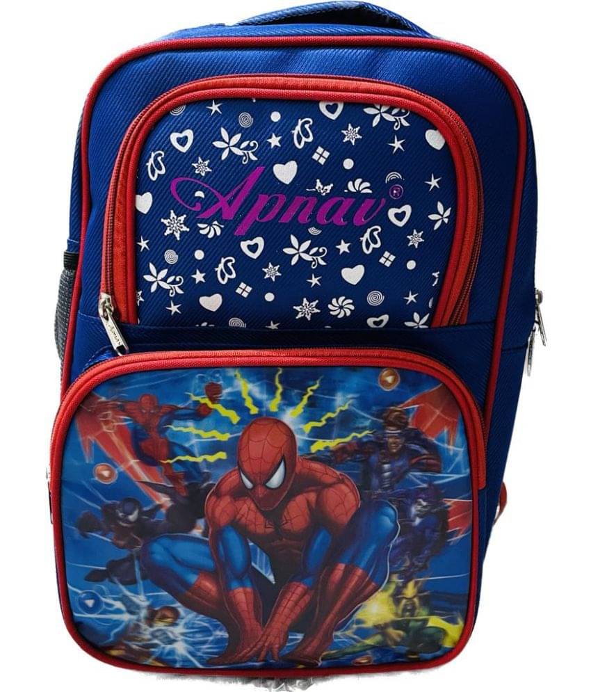     			Apnav - Blue Polyester Backpack For Kids