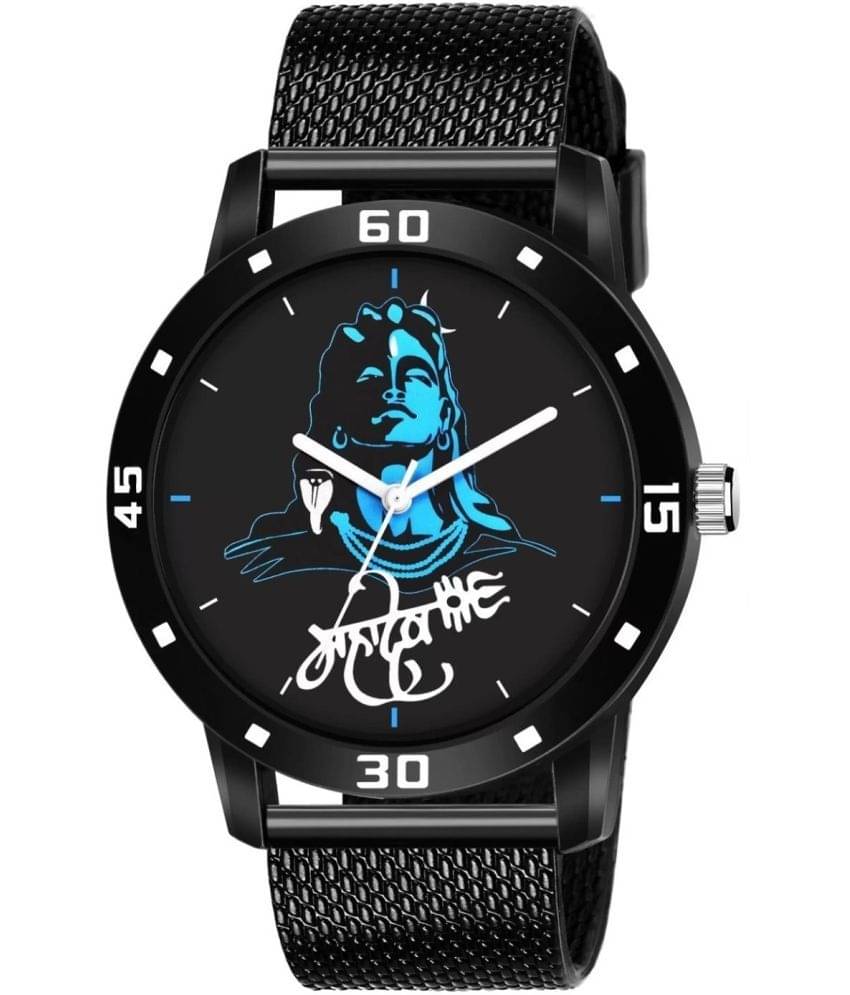     			EMPERO - Black PU Analog Men's Watch