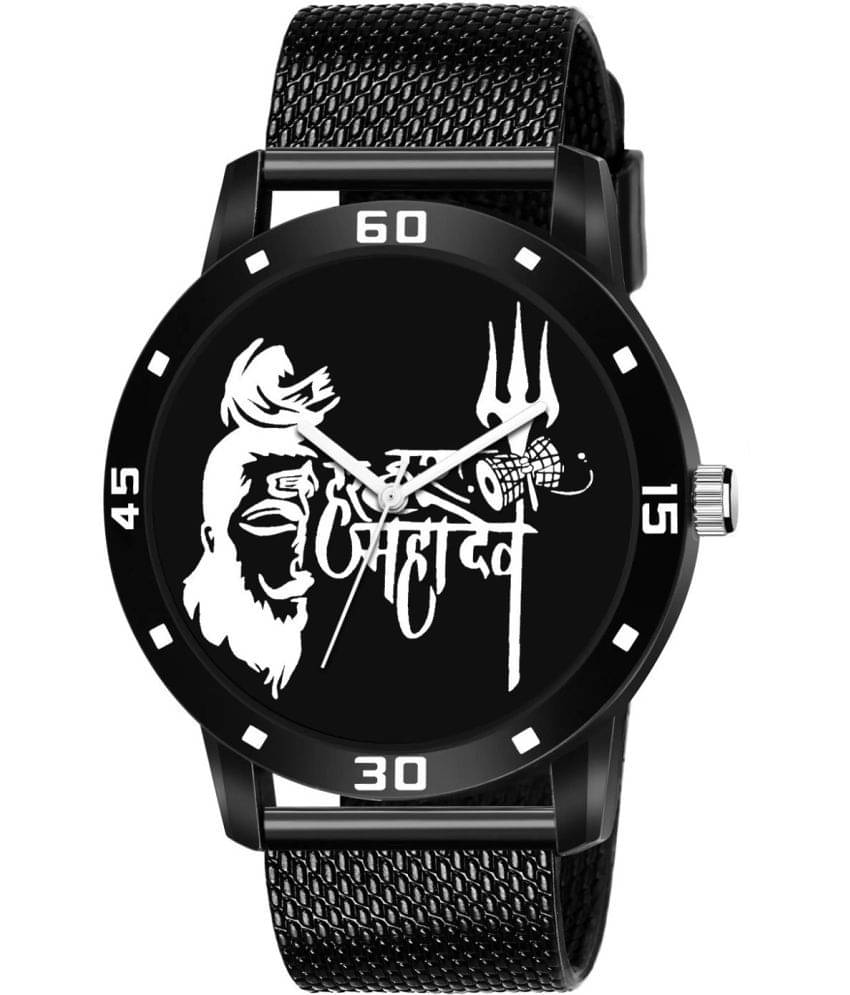     			EMPERO - Black PU Analog Men's Watch