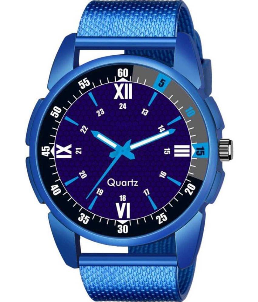     			EMPERO - Blue PU Analog Men's Watch