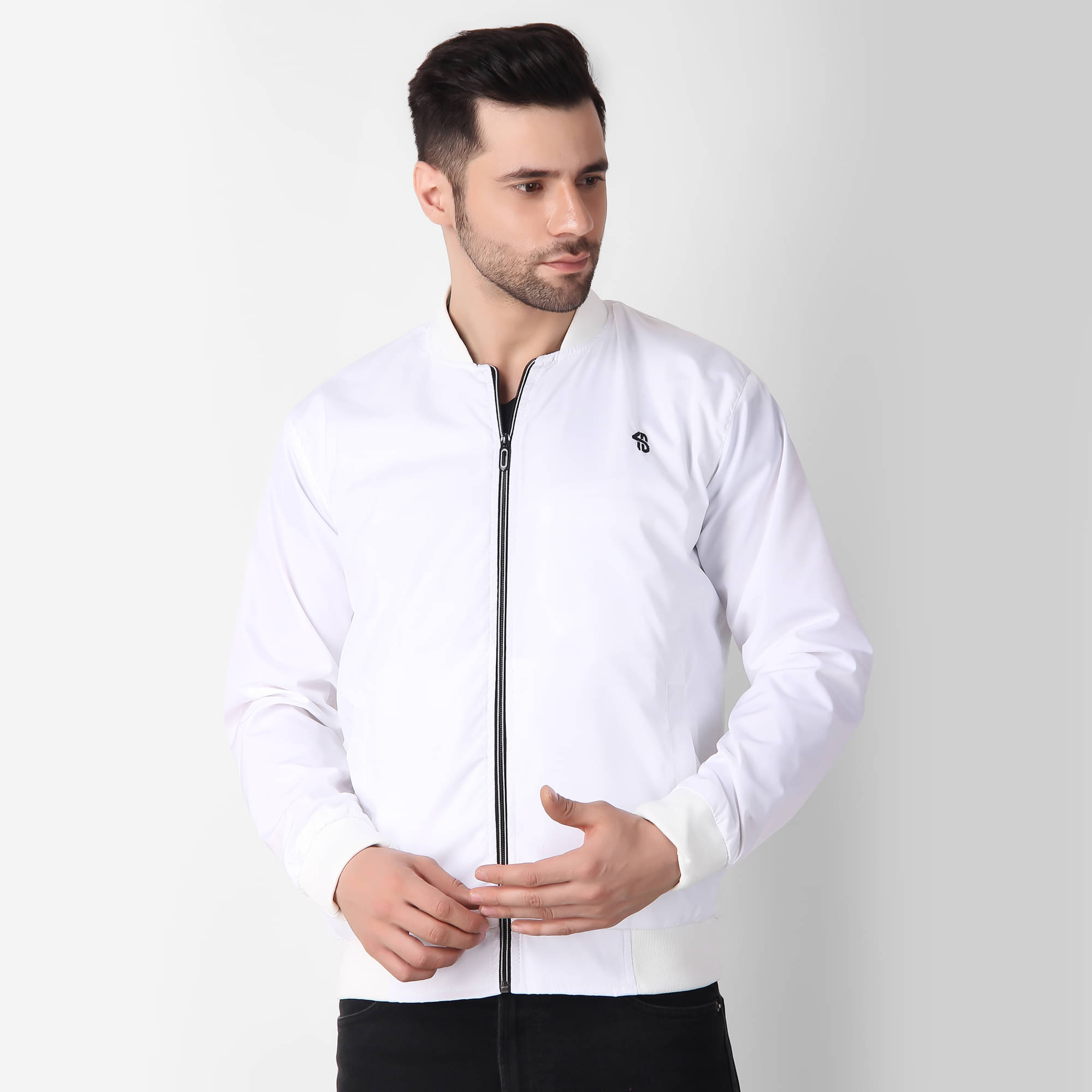     			Forbro - White Nylon Regular Fit Men's Windcheater Jacket ( Pack of 1 )