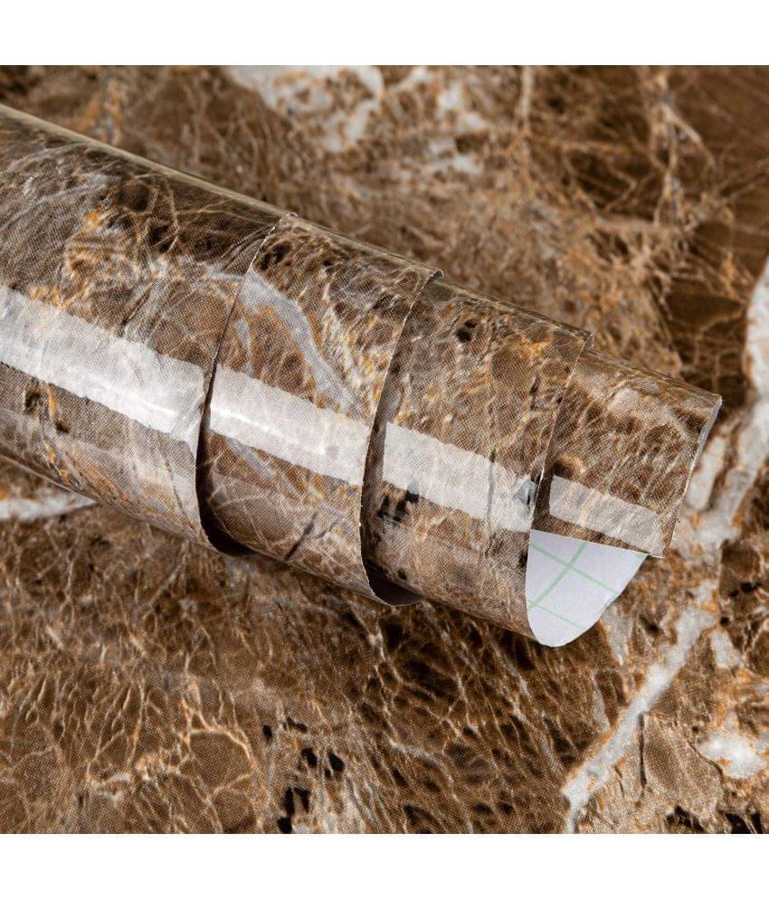 Geeo Premium Dark Brown Marble Design Wallpaper 60cm x 2m (Pack of 1)     			Geeo Premium Dark Brown Marble Design Wallpaper 60cm x 2m (Pack of 1)
