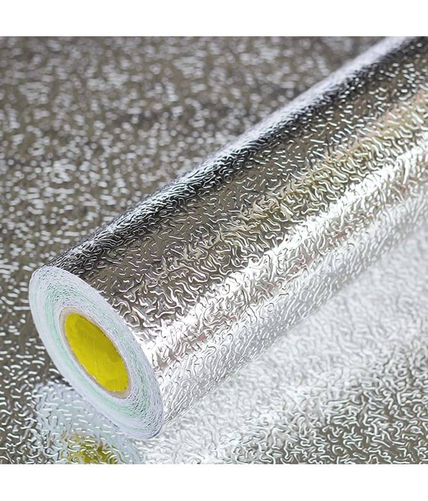     			Geeo Silver Foil Wallpaper 60cm x 2m (Pack of 1)