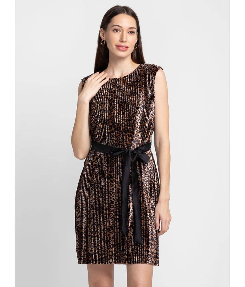     			Globus - Brown Polyester Women's Shift Dress ( Pack of 1 )