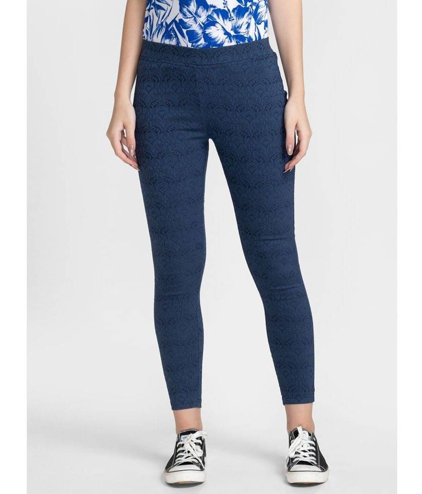     			Globus - Polyester Slim Fit Blue Women's Jeggings ( Pack of 1 )