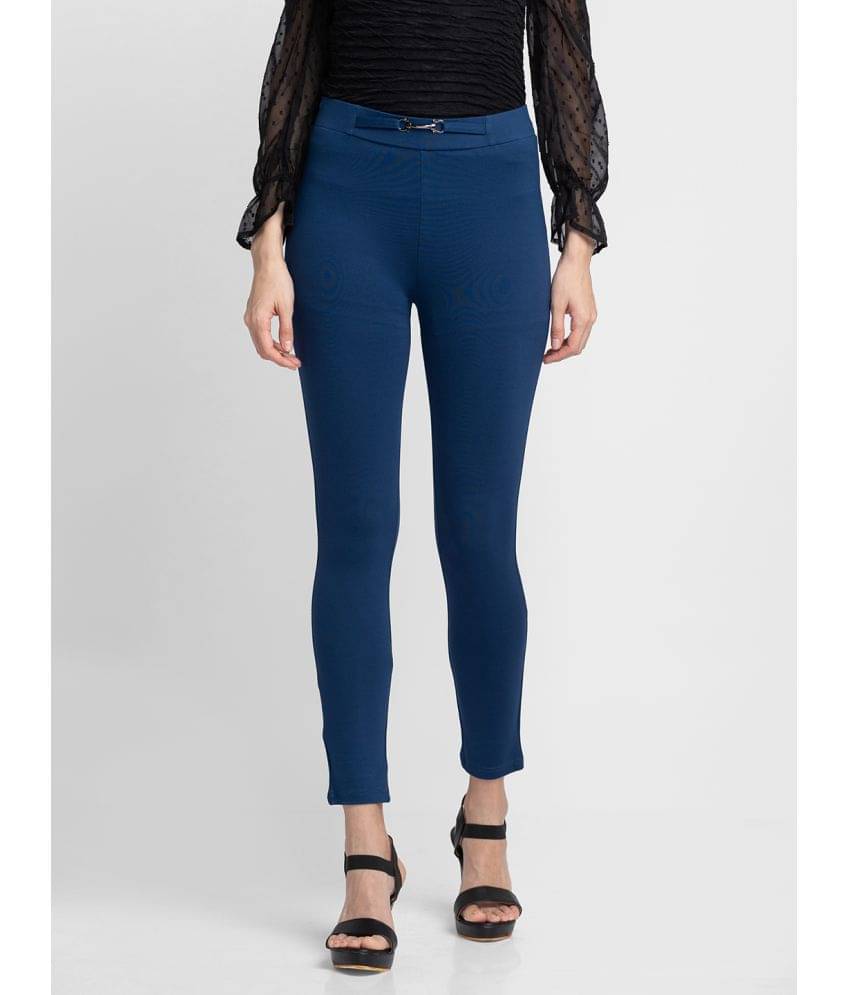     			Globus - Viscose Slim Fit Blue Women's Jeggings ( Pack of 1 )