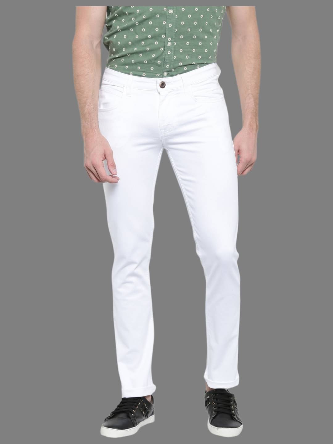     			HALOGEN - White Denim Skinny Fit Men's Jeans ( Pack of 1 )