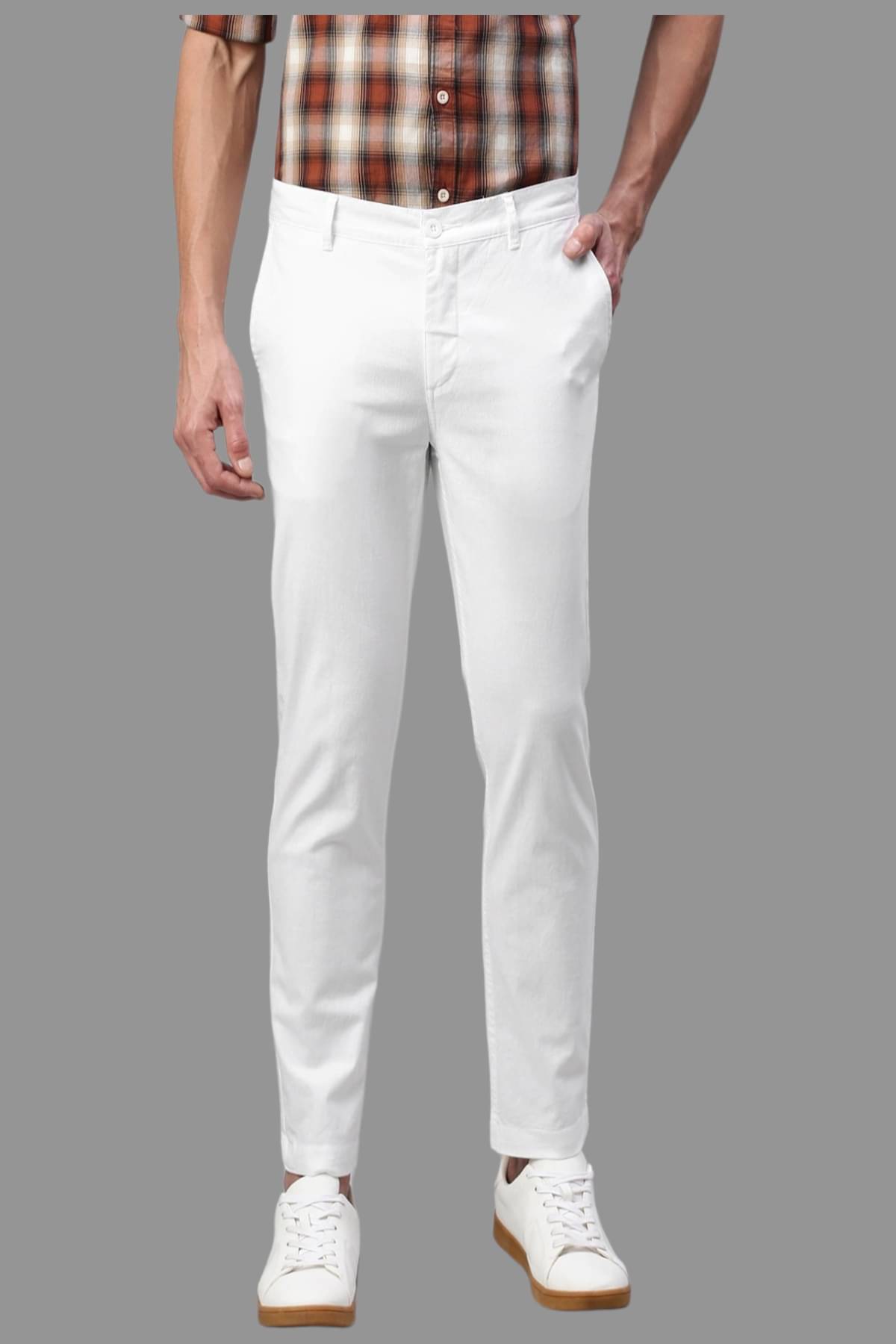     			HALOGEN White Regular Chinos ( Pack of 1 )