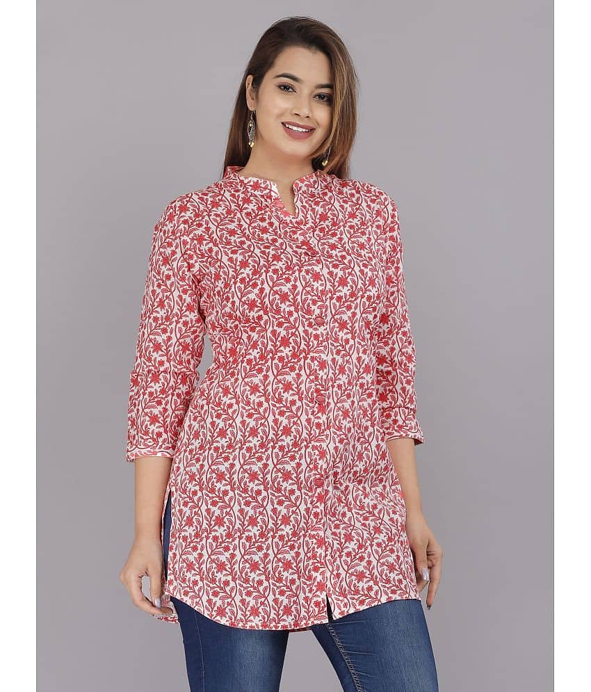 HIGHLIGHT FASHION EXPORT Women's Cotton Regular Top ( Peach )