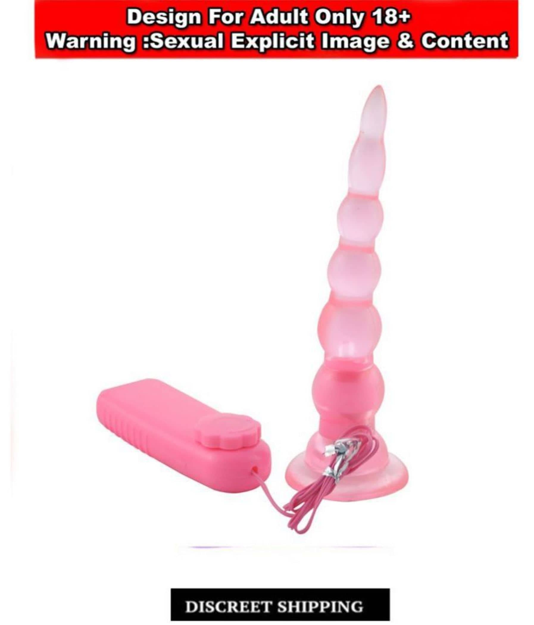 Jelly Vibrator Stick Long Anal Butt Plug Beads Silicone G-spot Massager  BY-CRAZYNYT