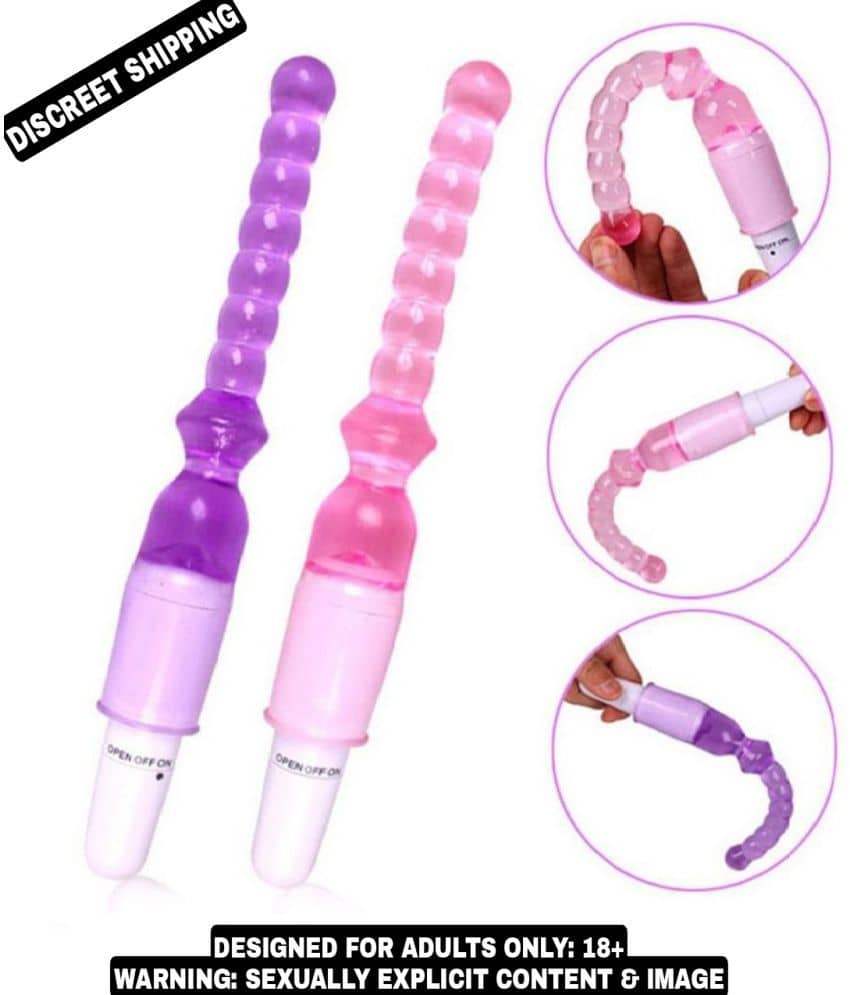 KAMAHOUSE JELLY VIBRATOR STICK LONG ANAL BUTT PLUG BEADS SILICONE G-SPOT MASSAGER ADULTS