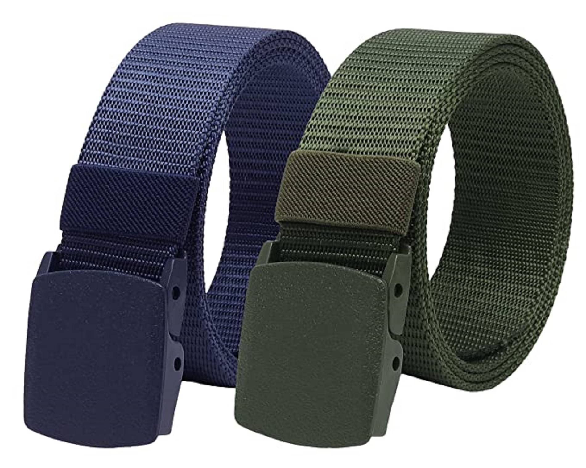 Kingluster - Green Canvas Men's Casual Belt ( Pack of 2 )     			Kingluster - Green Canvas Men's Casual Belt ( Pack of 2 )