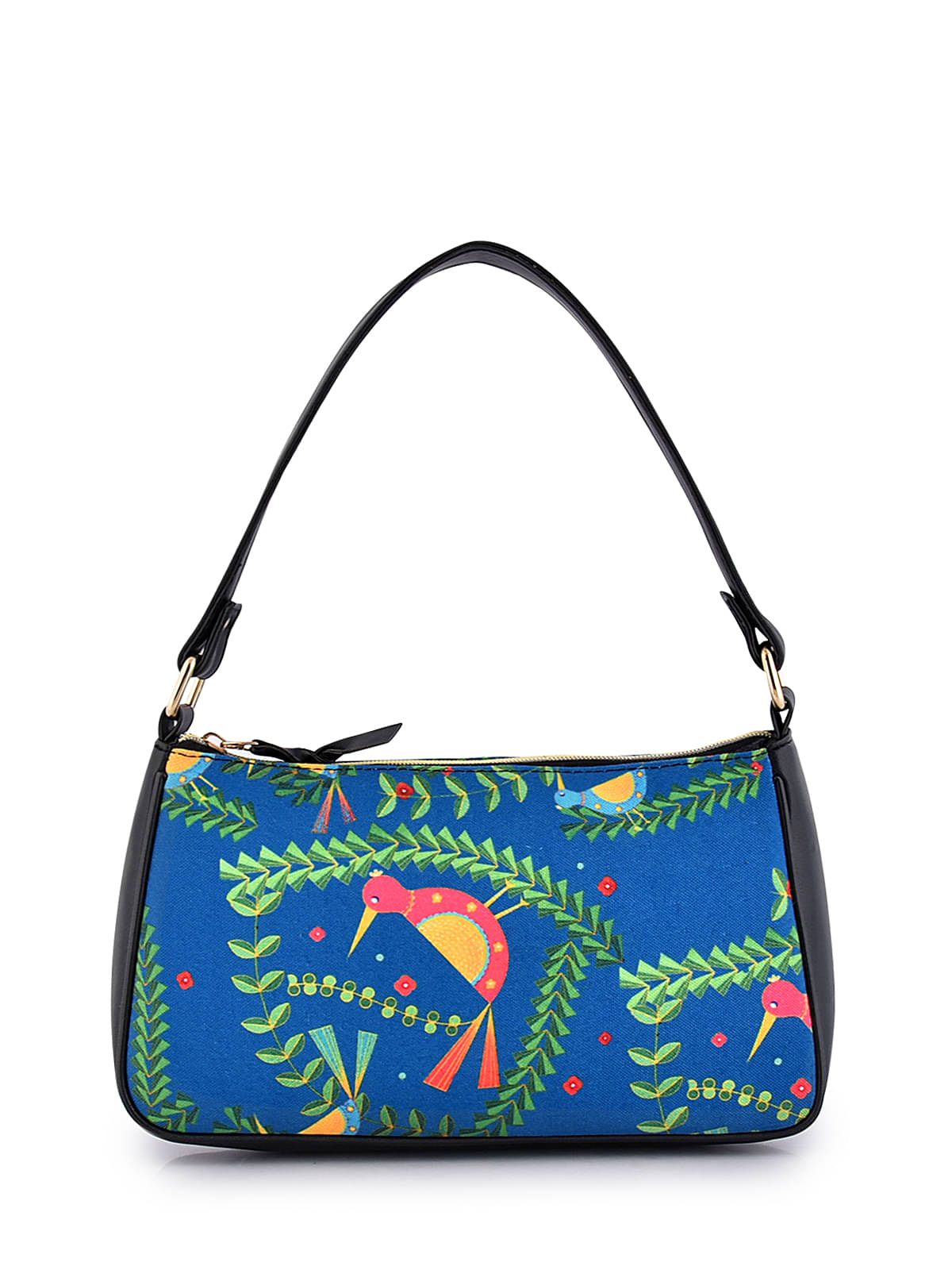    			Lychee Bags Handheld Canvas Set of 1 ( Blue )