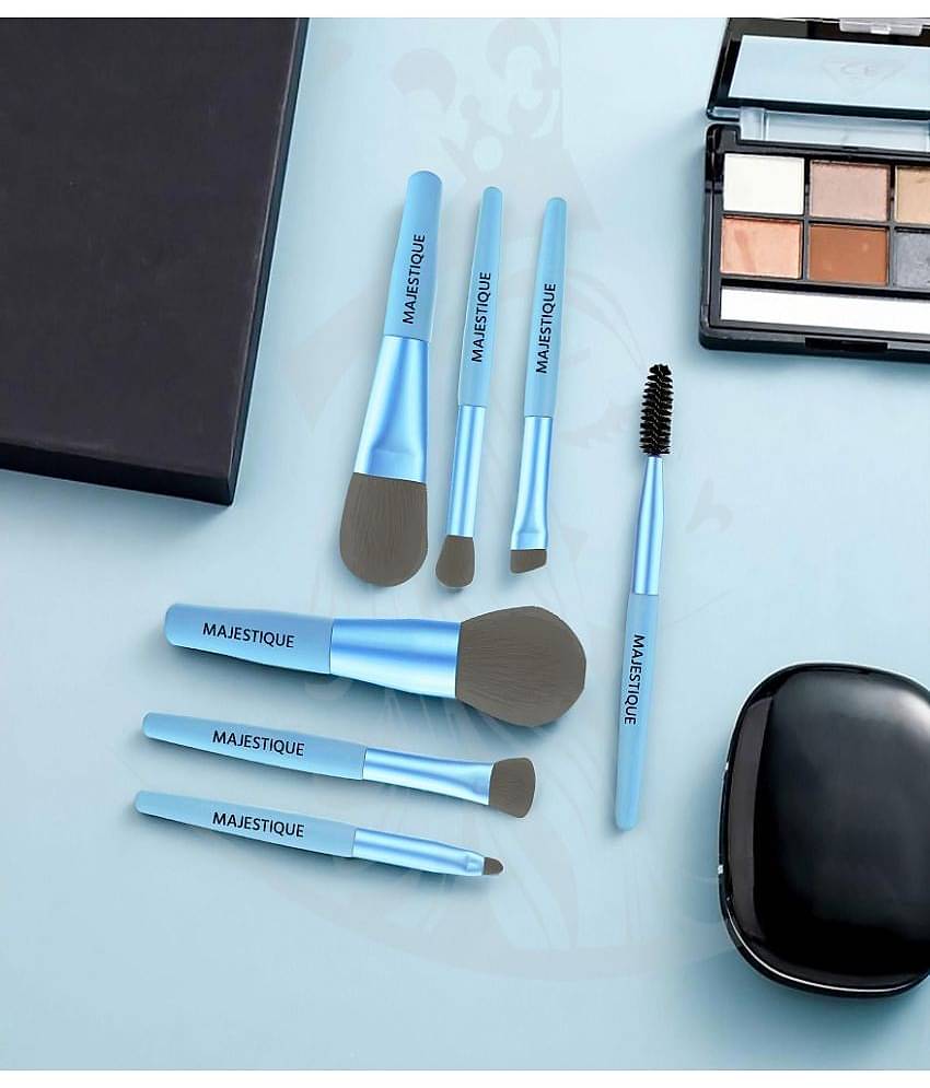 Majestique Luxe Makeup Brush Set Mini Makeup Brush Tools Proffesional for Women - 8Pcs/Multicolor