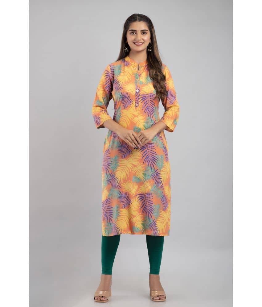 MAUKA - Multicolor Rayon Women's Straight Kurti ( Pack of 1 ) - Kurtis, Tunics | Buy online on ZillyBuy