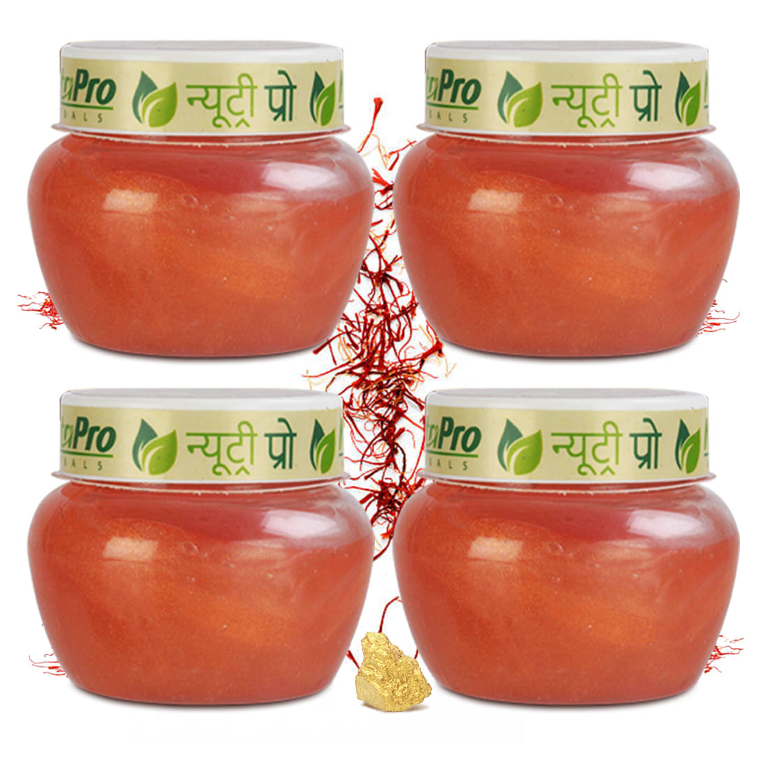     			NutriPro Pure Gold Kesar Gel 120ml For Radiant Glow & Nourshing Properties (Pack Of 4)