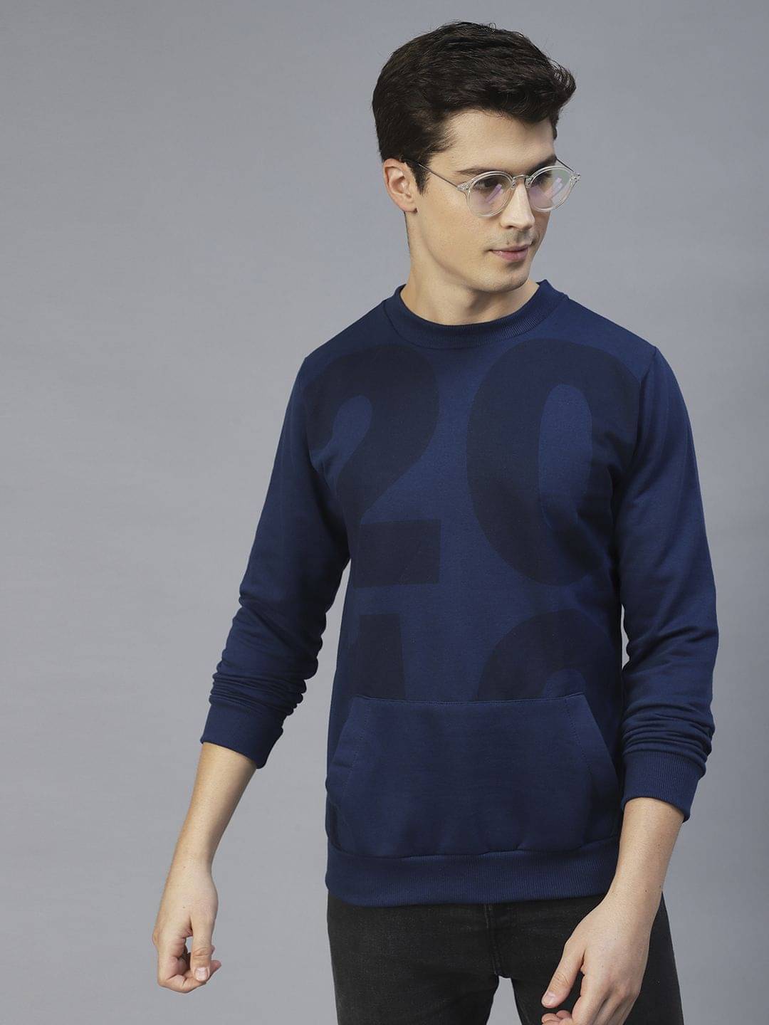     			Rigo - Blue Fleece Regular Fit Men's Sweatshirt ( Pack of 1 )
