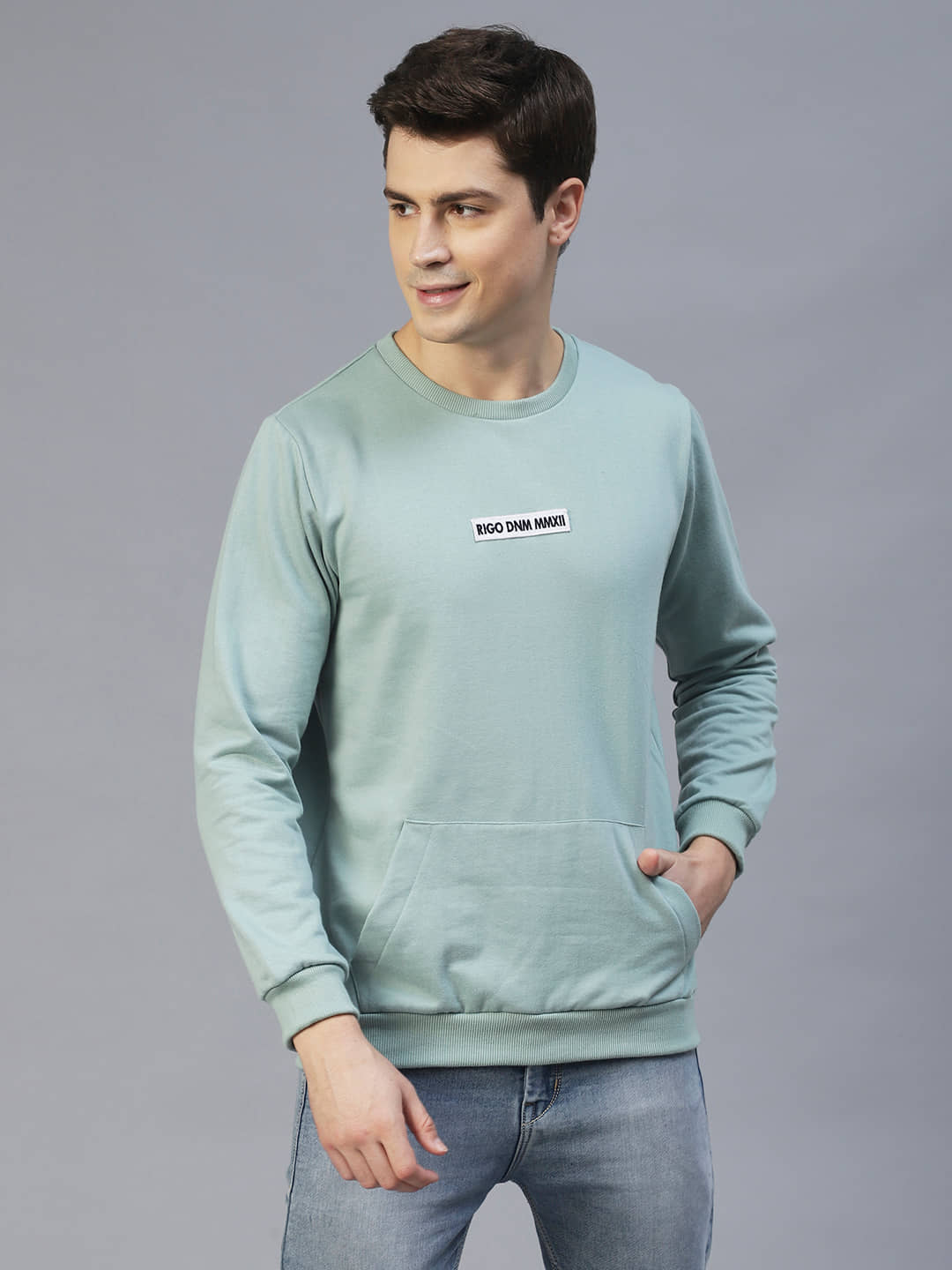 Rigo - Green Fleece Regular Fit Men's Sweatshirt ( Pack of 1 )