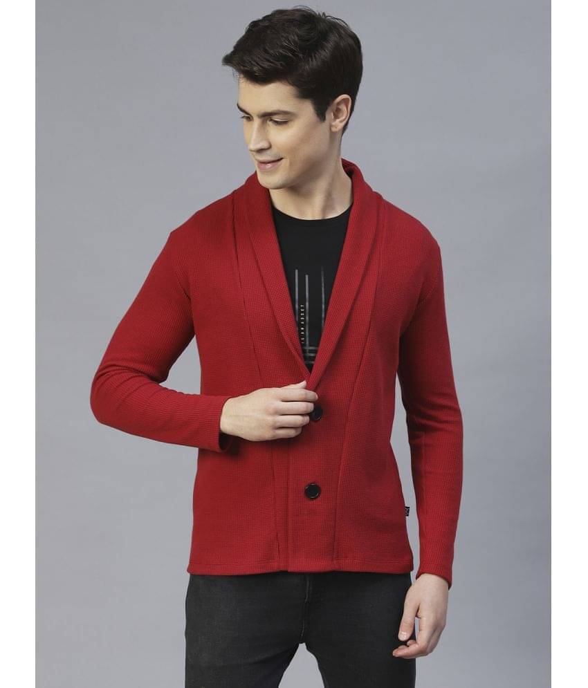     			Rigo - Maroon Cotton Men's Cardigan Sweater ( Pack of 1 )