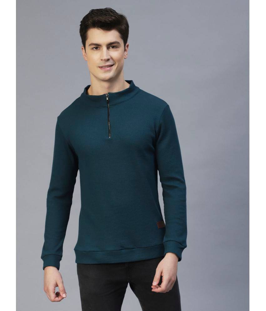 Rigo Pack of 1 Cotton Slim Fit Men's T-Shirt ( Teal )     			Rigo Pack of 1 Cotton Slim Fit Men's T-Shirt ( Teal )