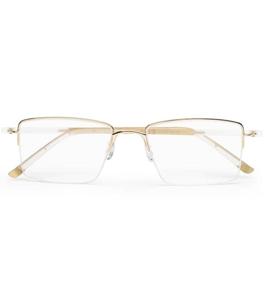 YourSpex - Gold Rectangular Eyeglass Frame ( Pack of 1 ) YourSpex - Gold Rectangular Eyeglass Frame ( Pack of 1 )