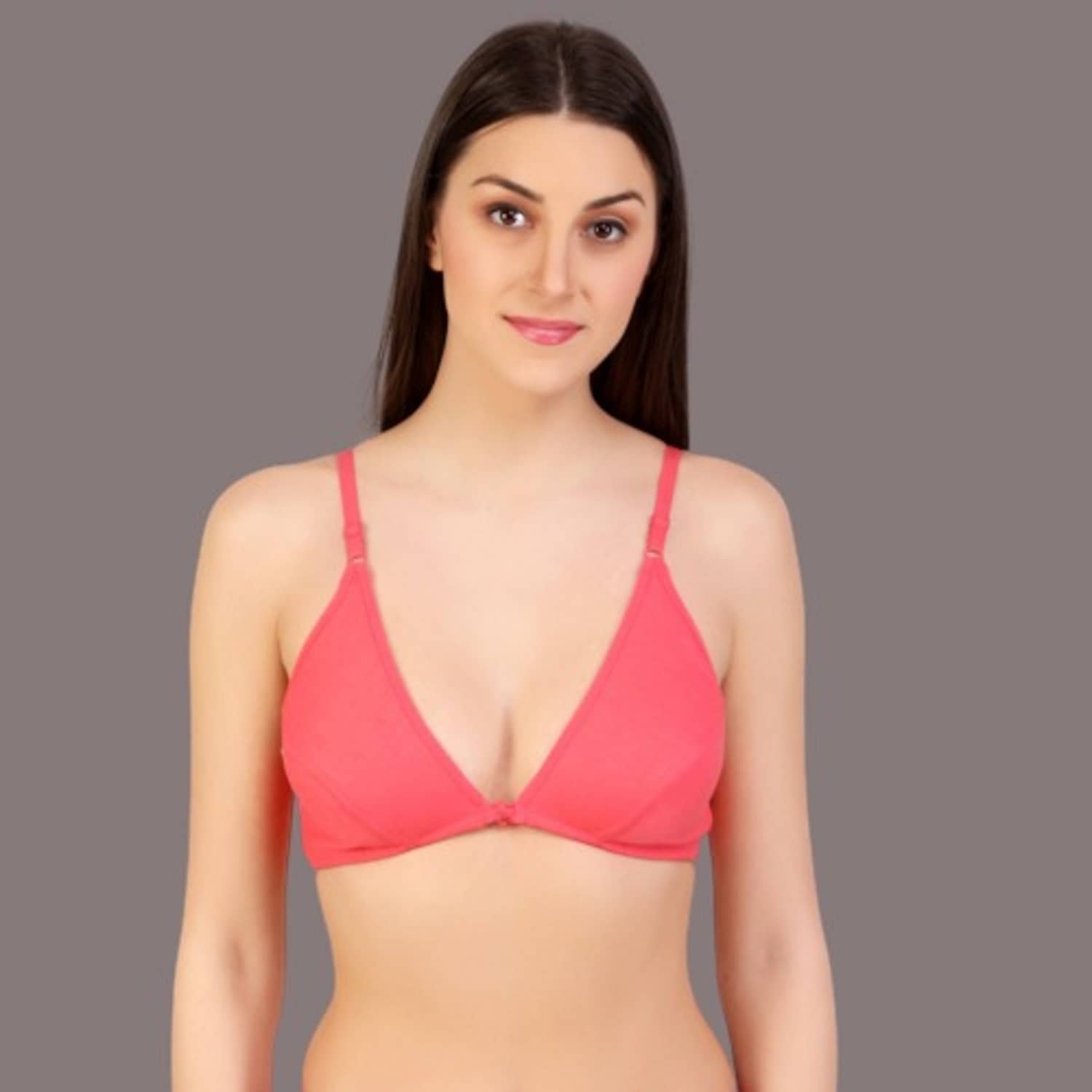 Zourt Cotton Non Padded Women's Everyday Bra ( Orange )
